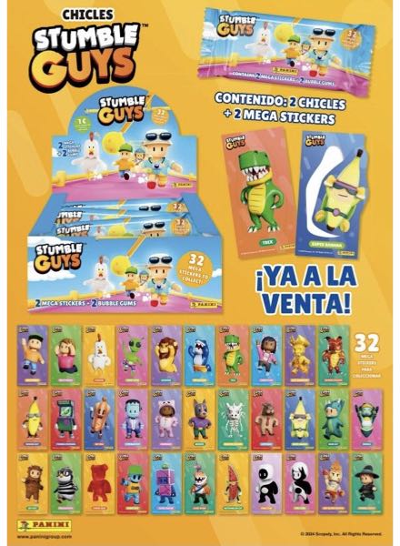 Colección Stumble Guys Mega Stickers de Panini en ACABARAMOS.COM